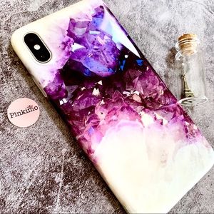 New iPhone X/XS/XS Max Purple Marble Pattern Case